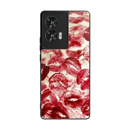 Lip Glam back phone cover | glass case for motorola edge 50 fusion