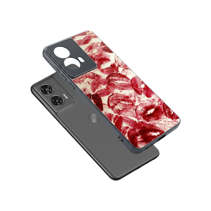 Lip Glam sleek motorola edge 50 fusion cover with tempered glass back and TPU edges