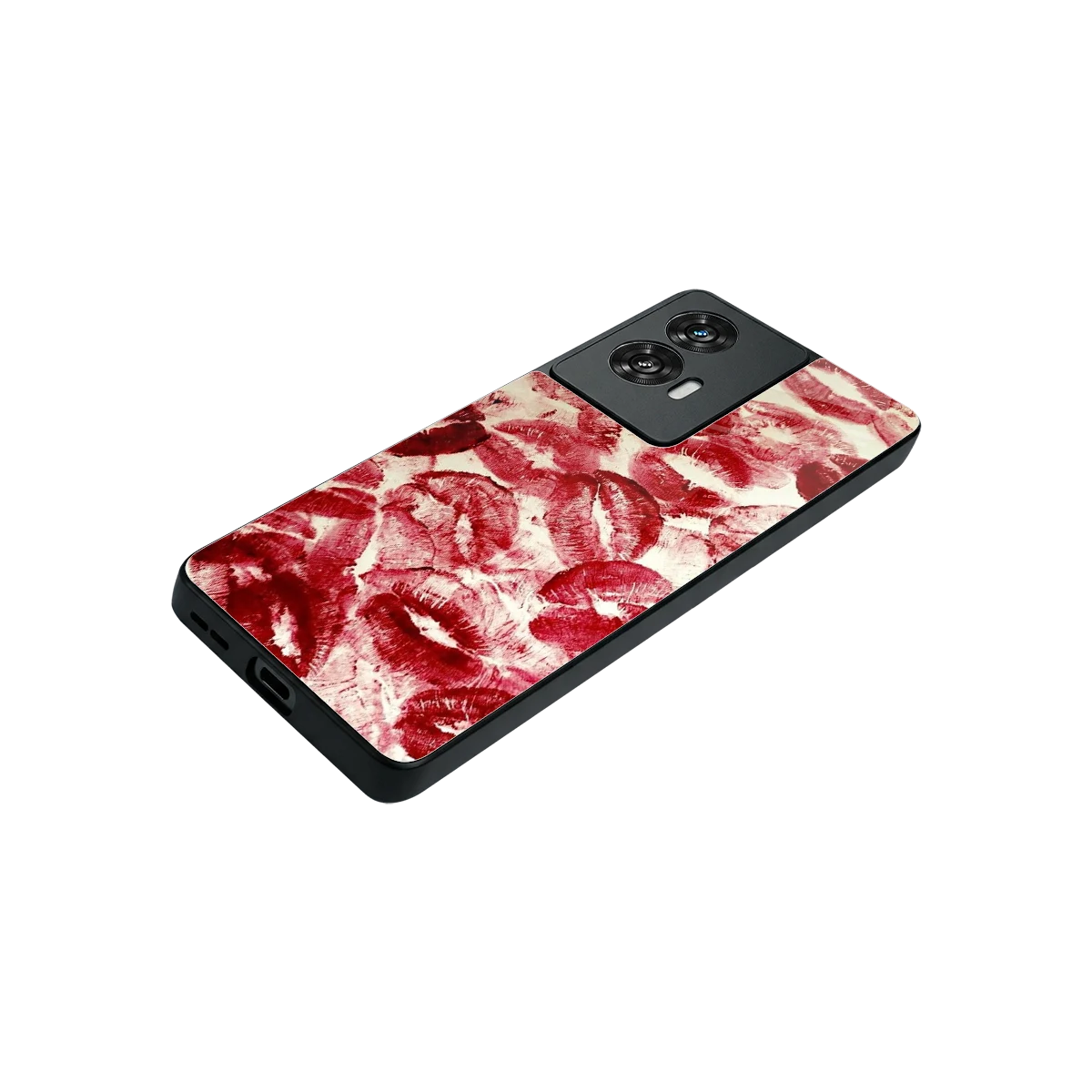 Lip Glam stylish phone case for motorola edge 50 fusion | glossy glass and slim fit