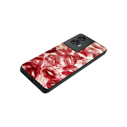 Lip Glam stylish phone case for motorola edge 50 fusion | glossy glass and slim fit