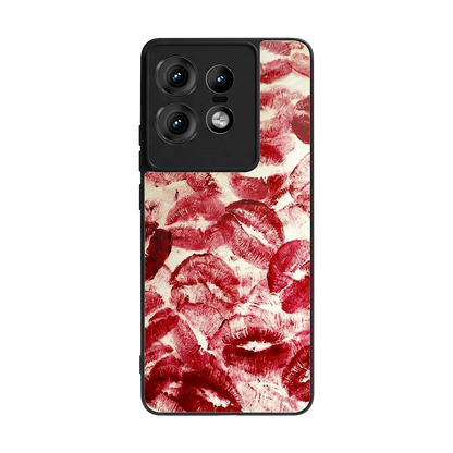 Lip Glam back phone cover | glass case for motorola edge 50 pro