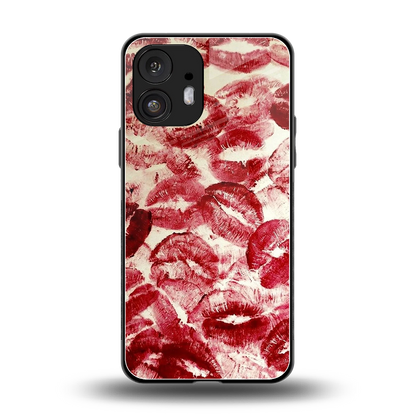 Lip Glam back phone cover | glass case for nothing phone 2