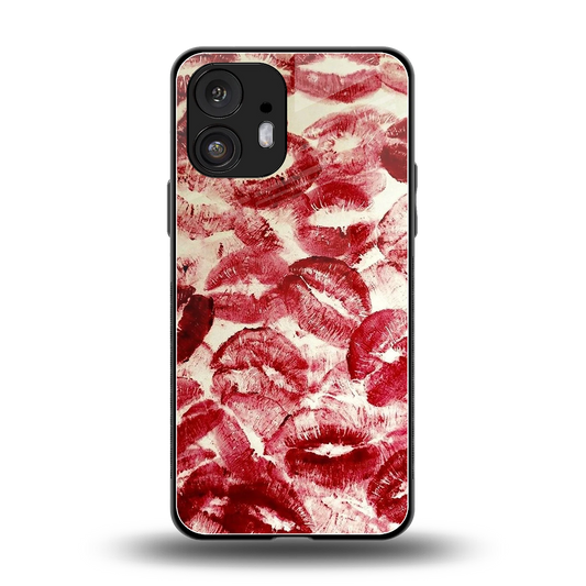 Lip Glam back phone cover | glass case for nothing phone 2