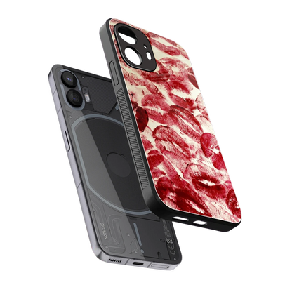 Lip Glam sleek nothing phone 2 cover with tempered glass back and TPU edges