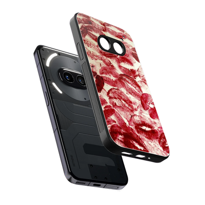 Lip Glam sleek nothing phone 2a cover with tempered glass back and TPU edges