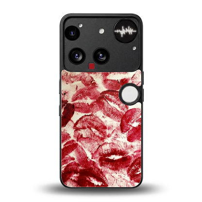 Lip Glam back phone cover | glass case for nothing phone 3