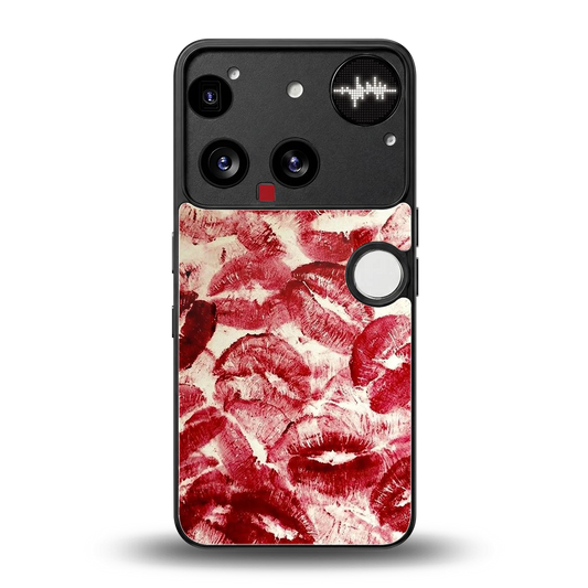 Lip Glam back phone cover | glass case for nothing phone 3