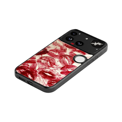 Lip Glam stylish phone case for nothing phone 3 | glossy glass and slim fit