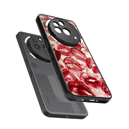 Lip Glam sleek nothing phone 3a pro cover with tempered glass back and TPU edges