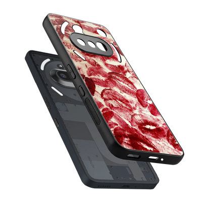 Lip Glam sleek nothing phone 3a cover with tempered glass back and TPU edges