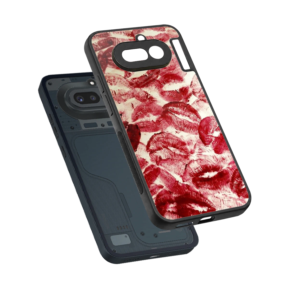 Lip Glam sleek nothing phone 4a cover with tempered glass back and TPU edges