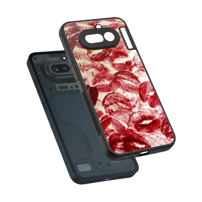 Lip Glam sleek nothing phone 4a cover with tempered glass back and TPU edges