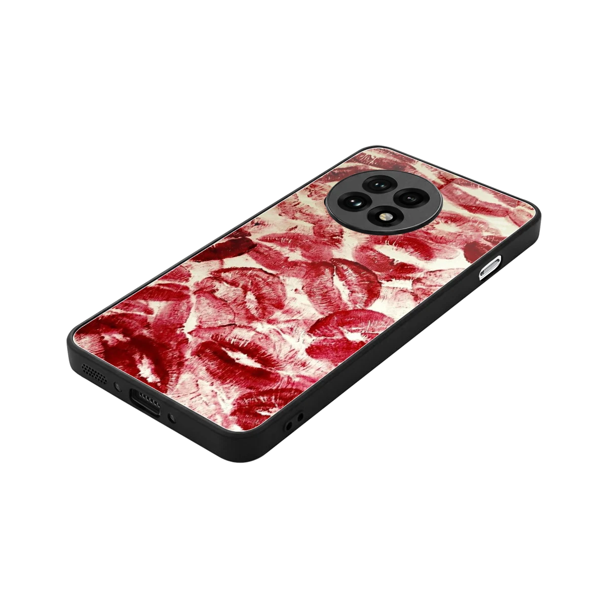 Lip Glam stylish phone case for oneplus 13r | glossy glass and slim fit