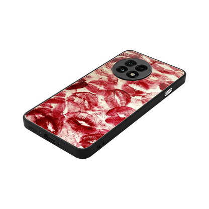 Lip Glam stylish phone case for oneplus 13r | glossy glass and slim fit
