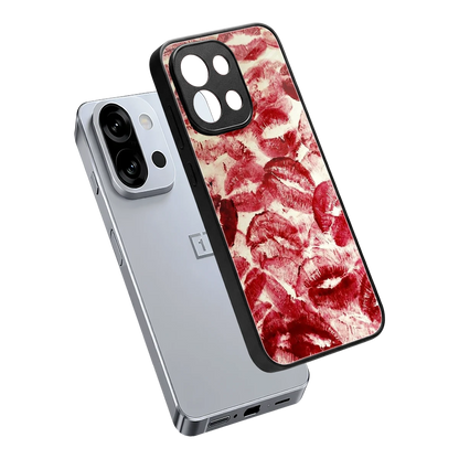 Lip Glam sleek oneplus 13s cover with tempered glass back and TPU edges