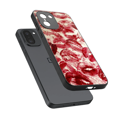 Lip Glam sleek oneplus 15r cover with tempered glass back and TPU edges