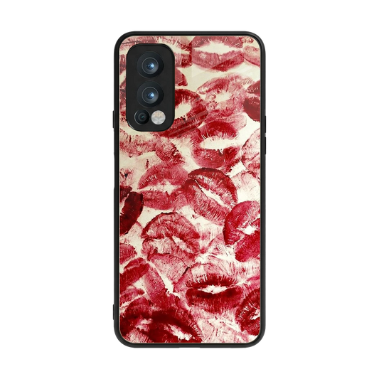 Lip Glam back phone cover | glass case for oneplus nord 2