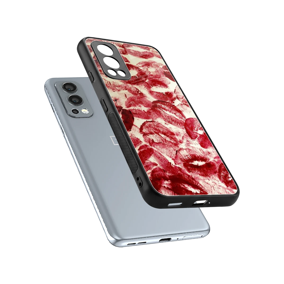 Lip Glam sleek oneplus nord 2 cover with tempered glass back and TPU edges