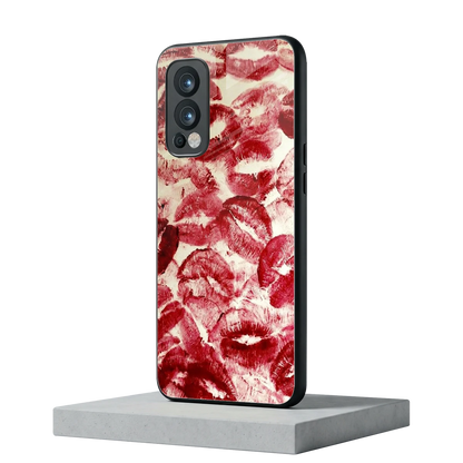 Lip Glam oneplus nord 2 mobile cover | shockproof glass phone case