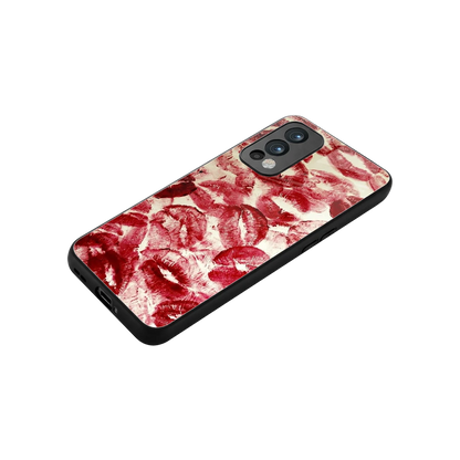 Lip Glam stylish phone case for oneplus nord 2 | glossy glass and slim fit