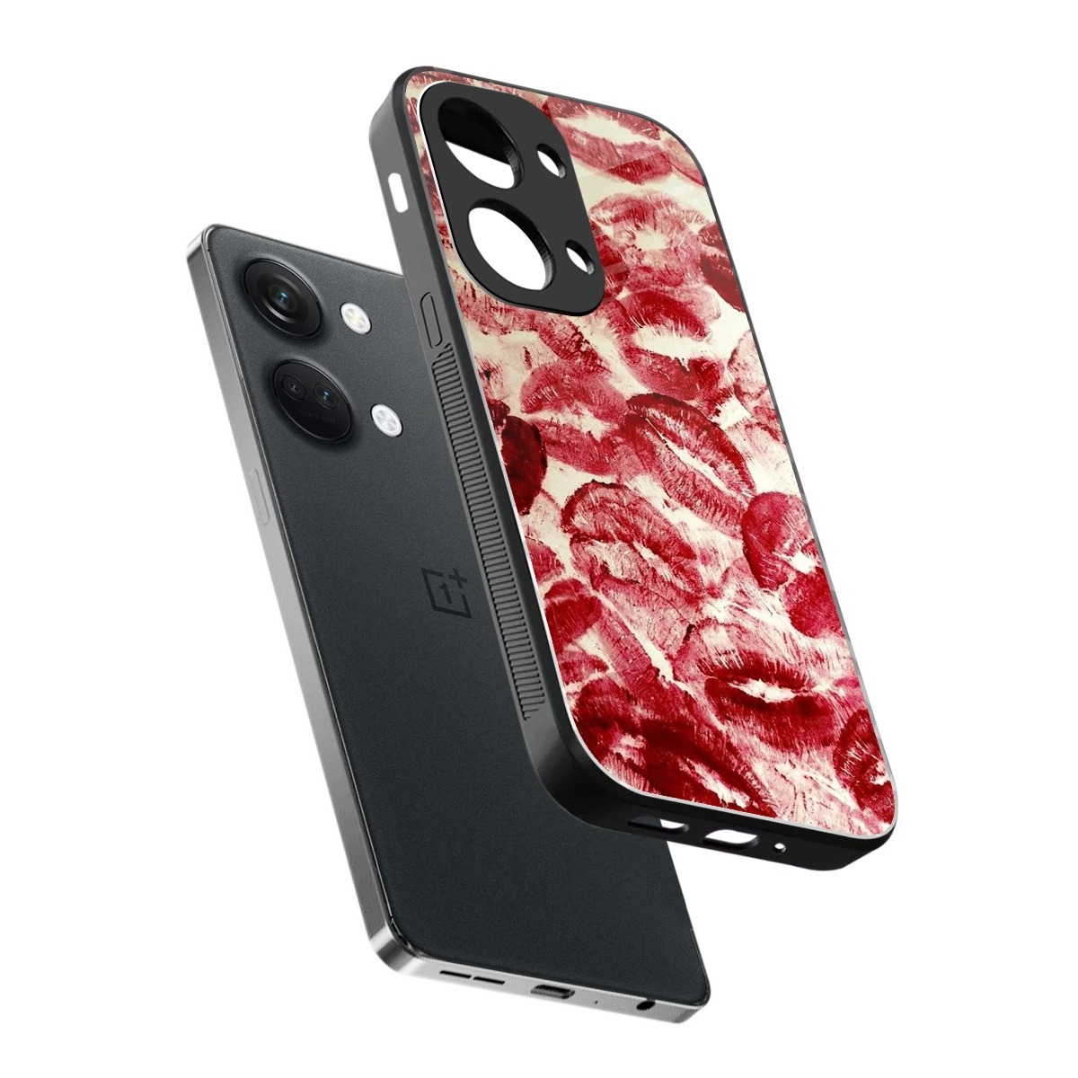 Lip Glam sleek oneplus nord 3 cover with tempered glass back and TPU edges