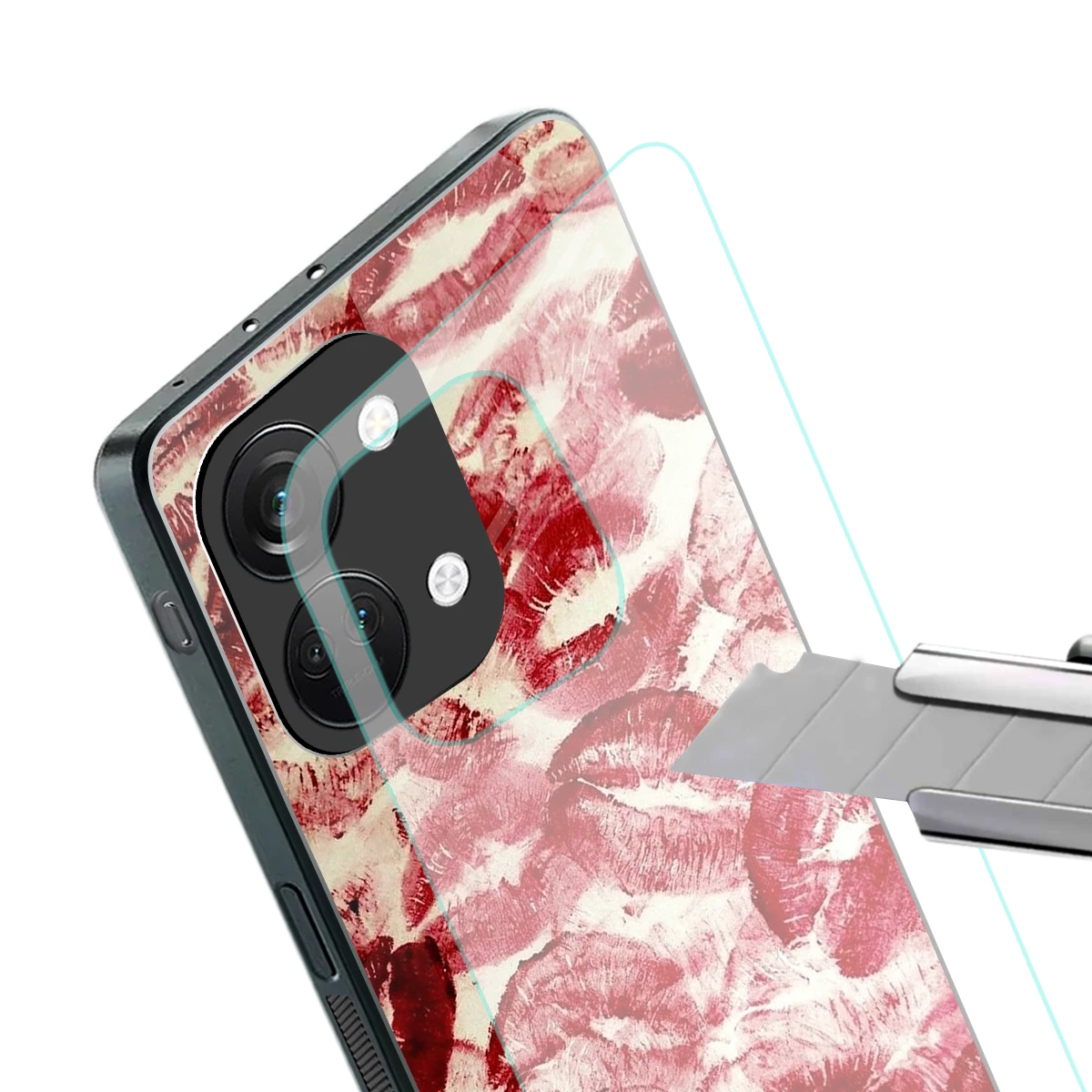 Lip Glam stylish phone case for oneplus nord 3 | glossy glass and slim fit