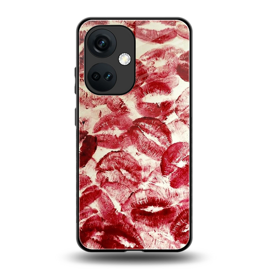Lip Glam back phone cover | glass case for oneplus nord ce 3