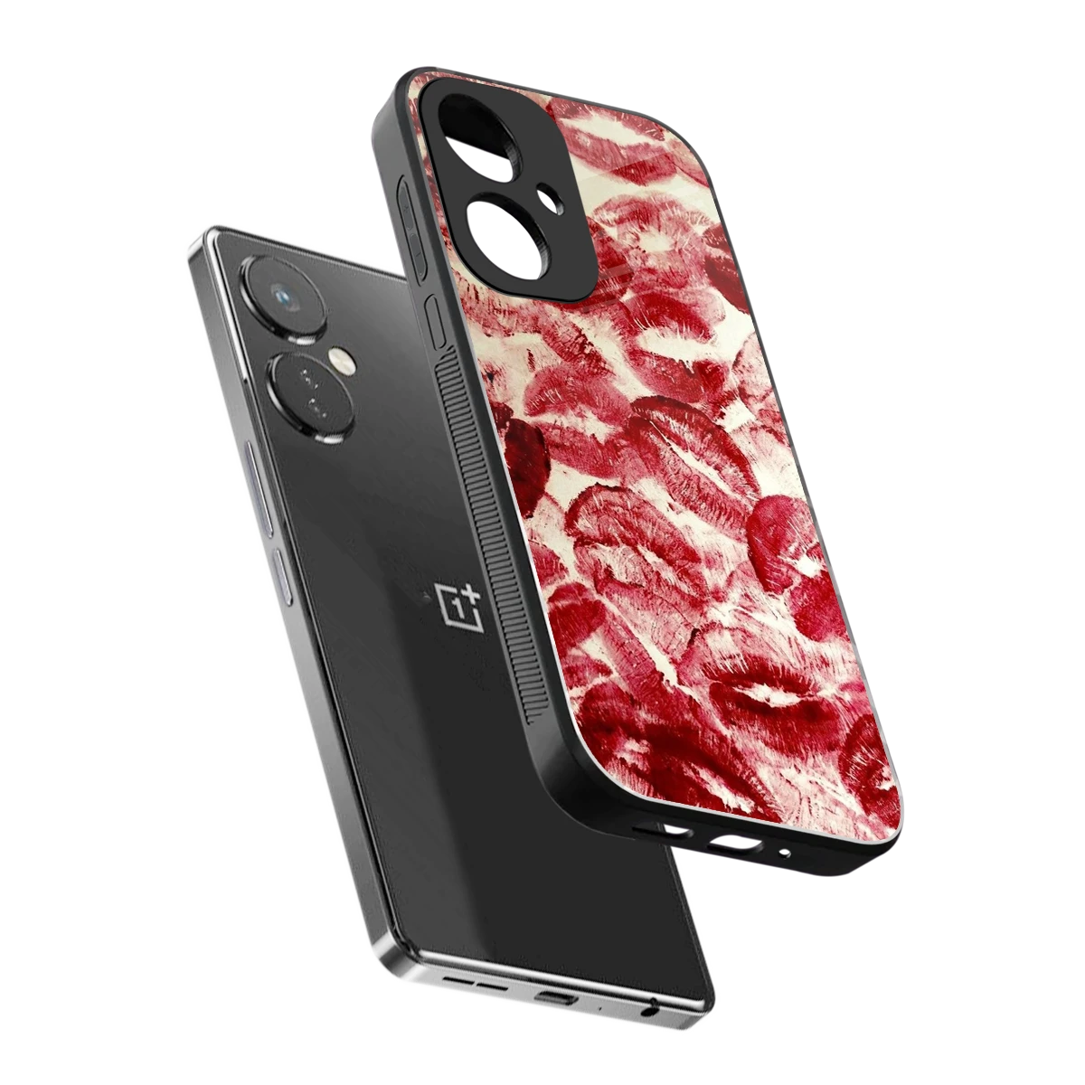 Lip Glam sleek oneplus nord ce 3 cover with tempered glass back and TPU edges