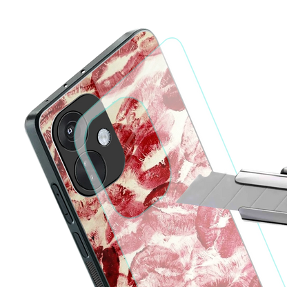 Lip Glam stylish phone case for oneplus nord ce 3 | glossy glass and slim fit