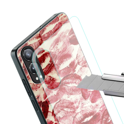 Lip Glam stylish phone case for oneplus nord ce 4 lite | glossy glass and slim fit