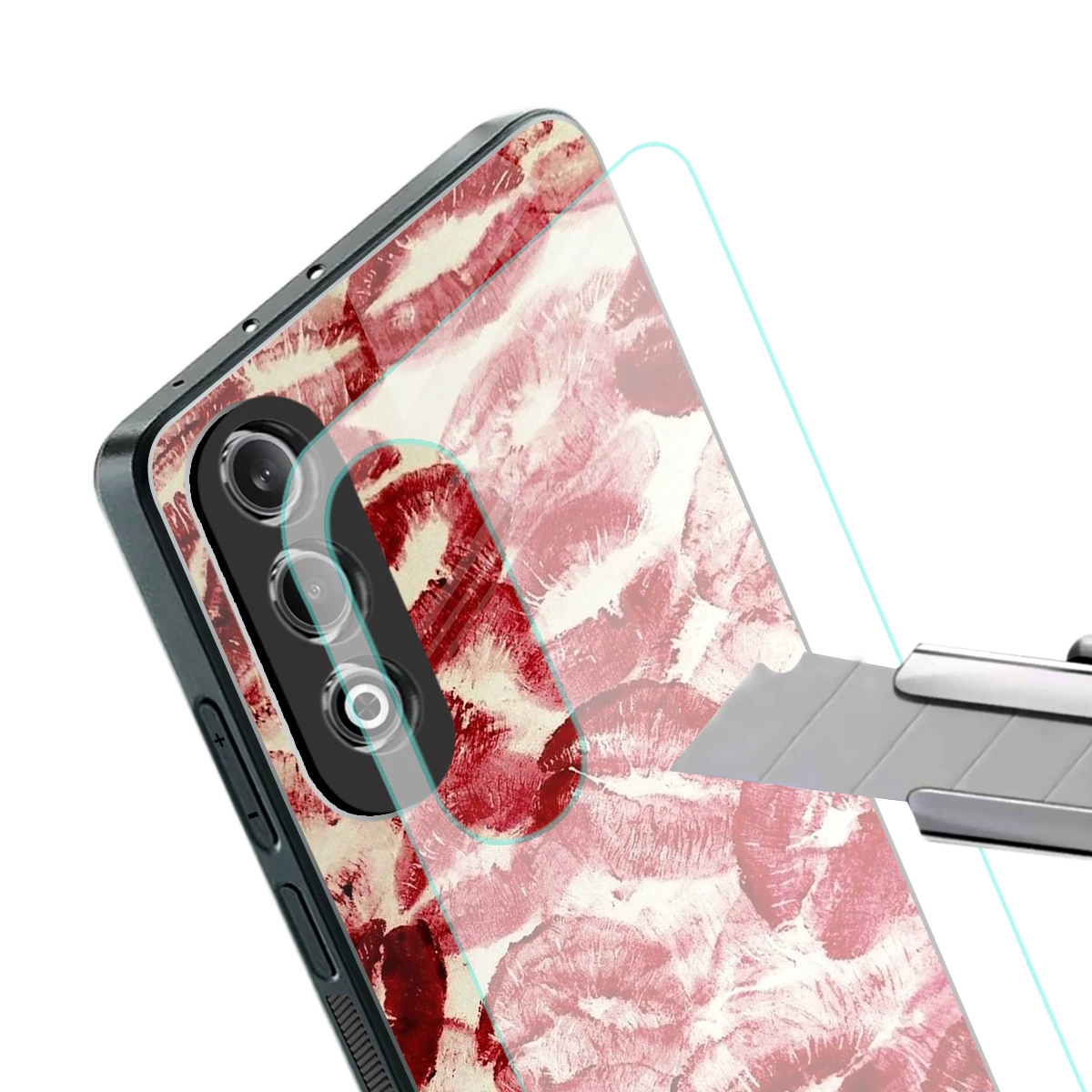 Lip Glam stylish phone case for oneplus nord ce 4 | glossy glass and slim fit