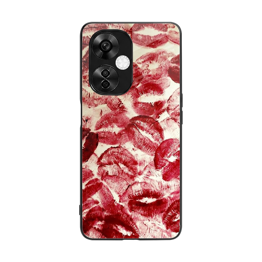 Lip Glam back phone cover | glass case for oneplus nord ce 3 lite