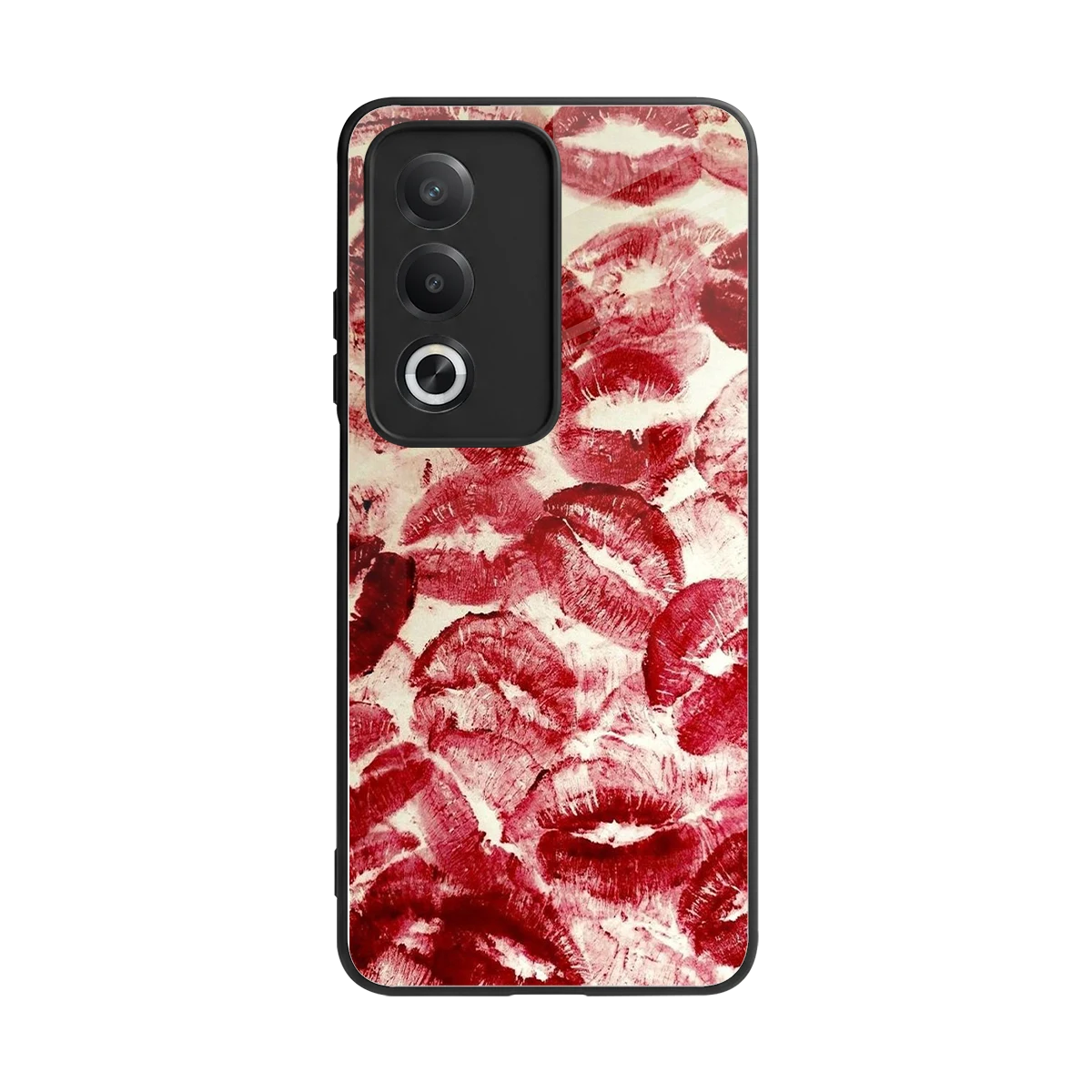Lip Glam back phone cover | glass case for oppo a3 pro