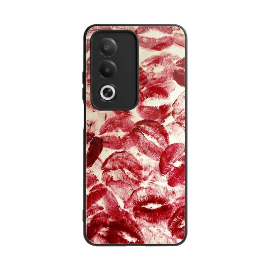 Lip Glam back phone cover | glass case for oppo a3 pro