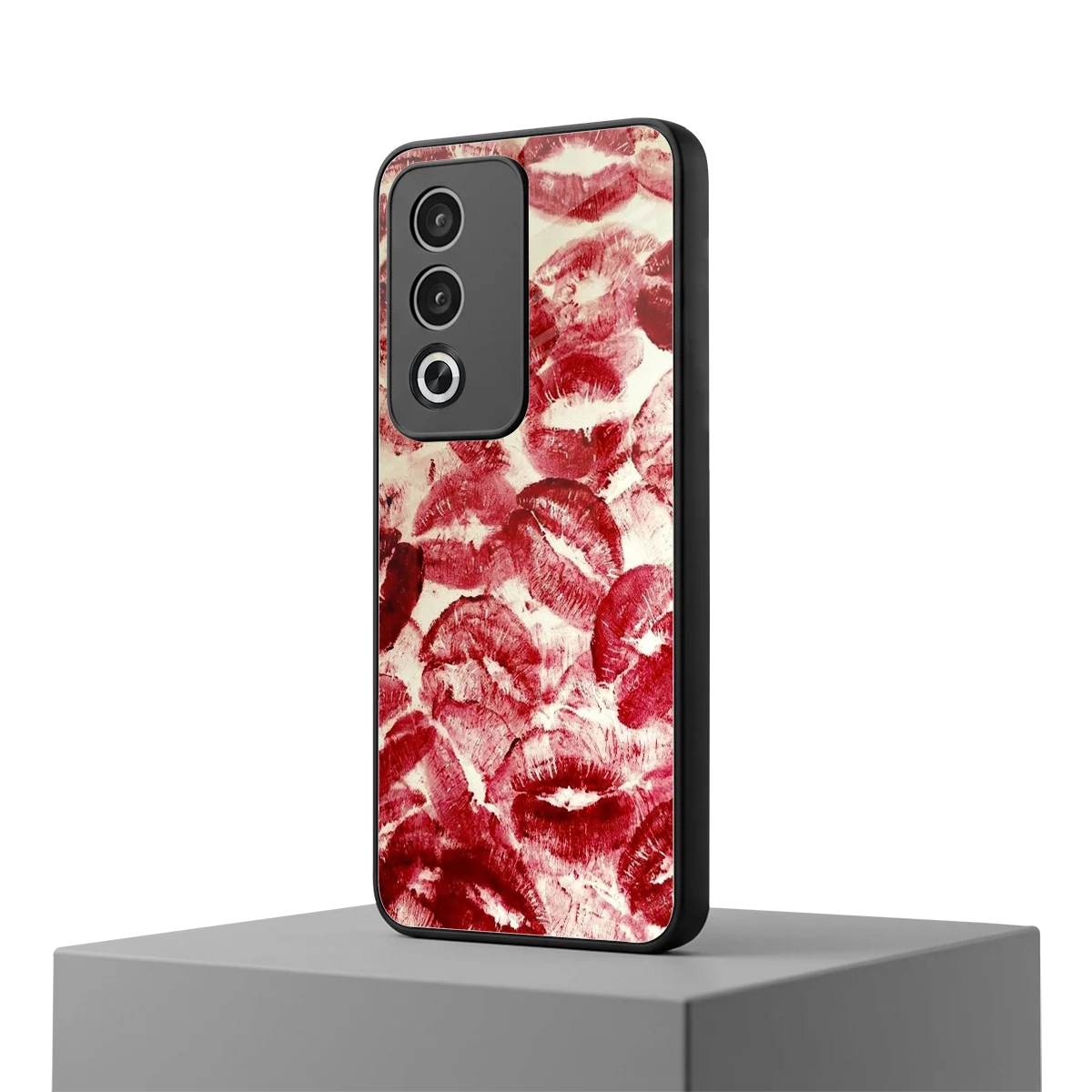 Lip Glam oppo a3 pro mobile cover | shockproof glass phone case