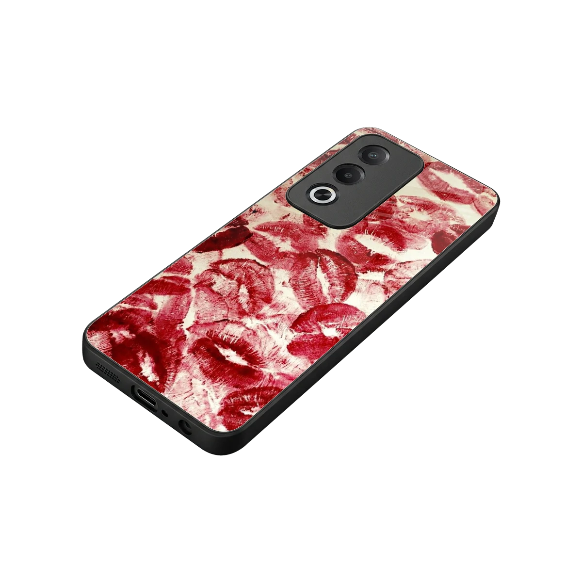 Lip Glam stylish phone case for oppo a3 pro | glossy glass and slim fit