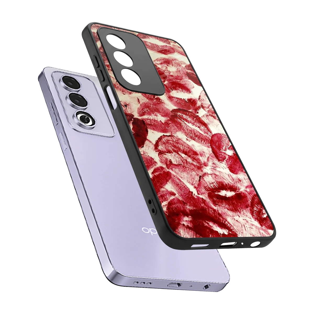 Lip Glam sleek oppo a3 pro cover with tempered glass back and TPU edges