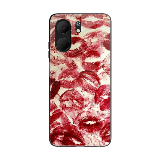 Lip Glam back phone cover | glass case for oppo a5x 5g