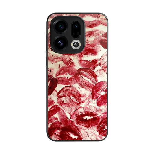 Lip Glam back phone cover | glass case for oppo find x9