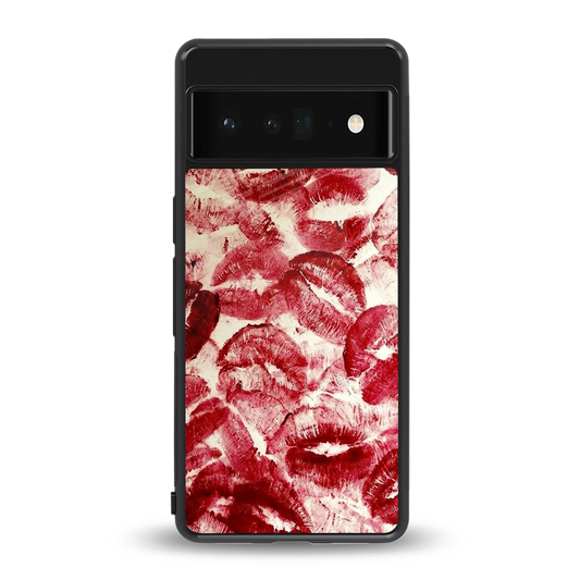 Lip Glam back phone cover | glass case for google pixel 6 pro