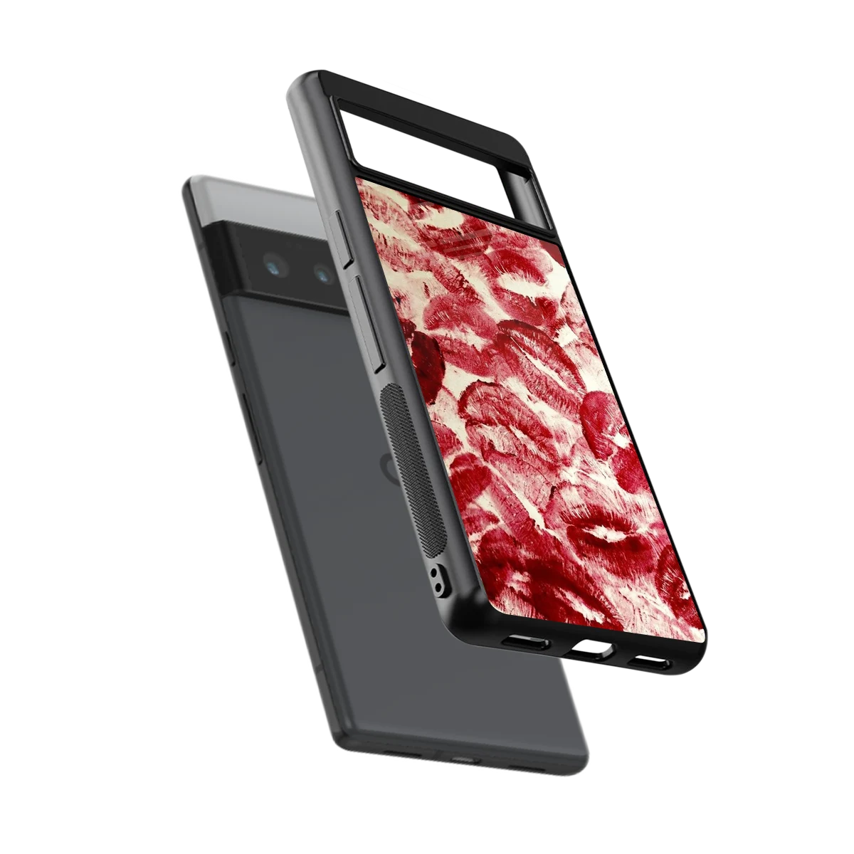 Lip Glam sleek google pixel 6 pro cover with tempered glass back and TPU edges
