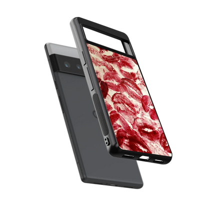 Lip Glam sleek google pixel 6 pro cover with tempered glass back and TPU edges