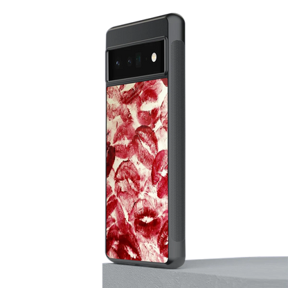 Lip Glam stylish phone case for google pixel 6 pro | glossy glass and slim fit