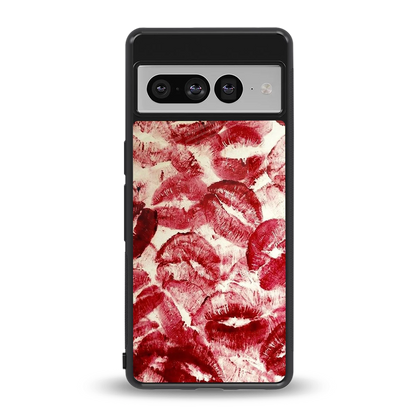 Lip Glam back phone cover | glass case for google pixel 7 pro