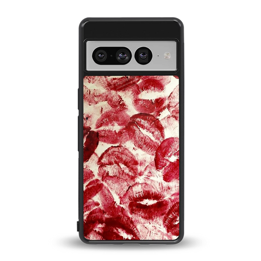 Lip Glam back phone cover | glass case for google pixel 7 pro
