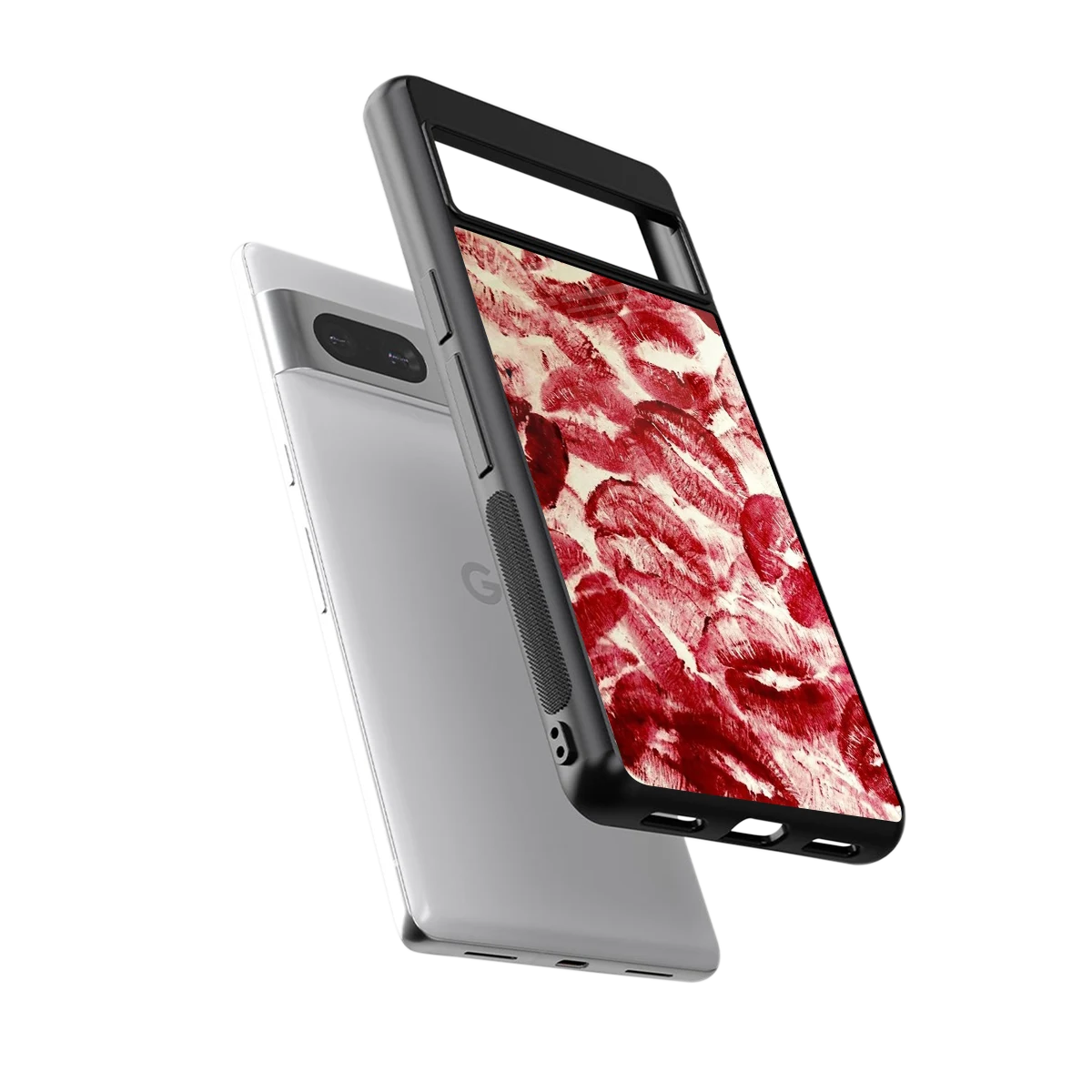 Lip Glam sleek google pixel 7 cover with tempered glass back and TPU edges