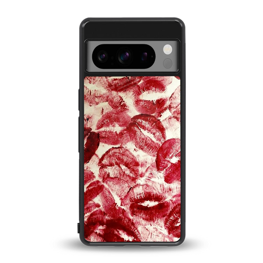 Lip Glam back phone cover | glass case for google pixel 8 pro