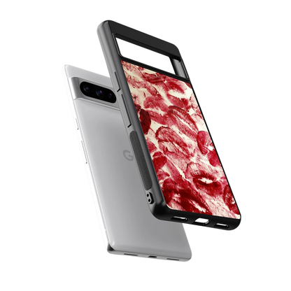 Lip Glam sleek google pixel 8 pro cover with tempered glass back and TPU edges