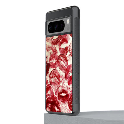 Lip Glam stylish phone case for google pixel 8 pro | glossy glass and slim fit