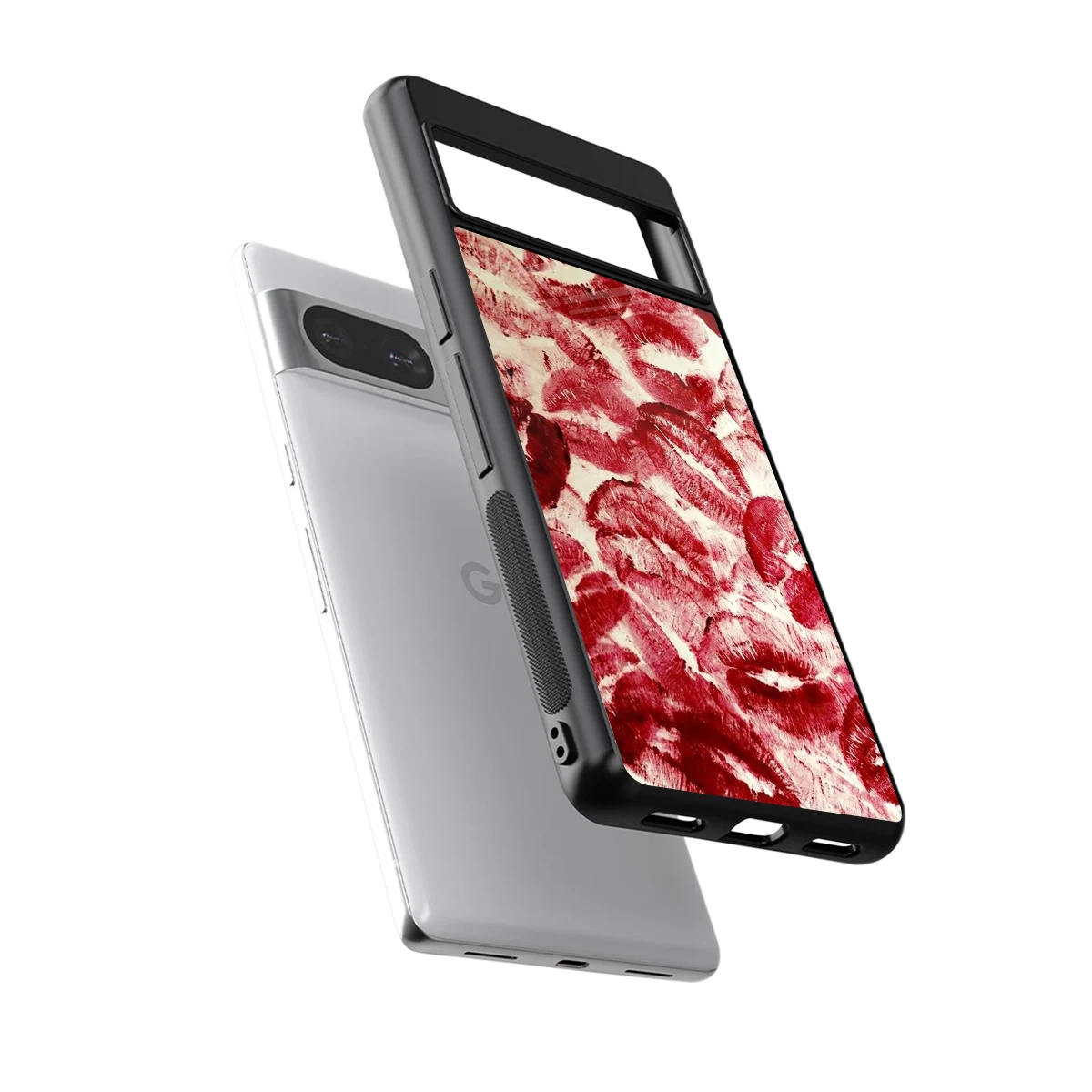 Lip Glam sleek google pixel 8 cover with tempered glass back and TPU edges